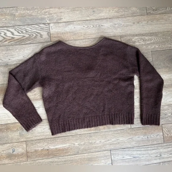 White Fox Boutique Softer Love Knit Sweater Chocolate S/M - Picture 7 of 11
